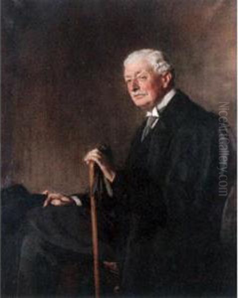 Portrait Of The Rt. Hon. William Oil Painting by Oswald Hornby J. Birley