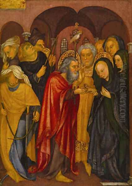 The Marriage of the Virgin ca 1430 Oil Painting by Michelino da Besozzo