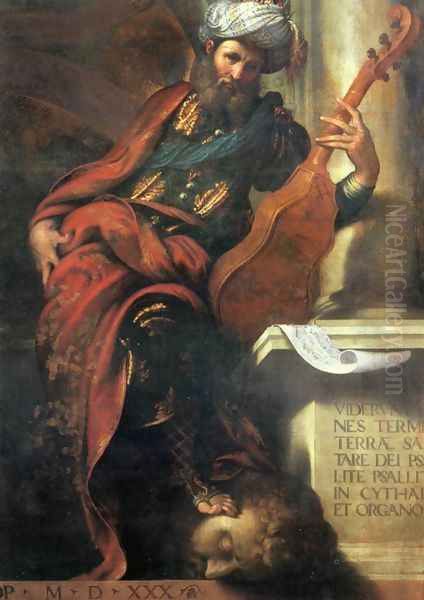 The Prophet David Oil Painting by Camillo Boccaccino