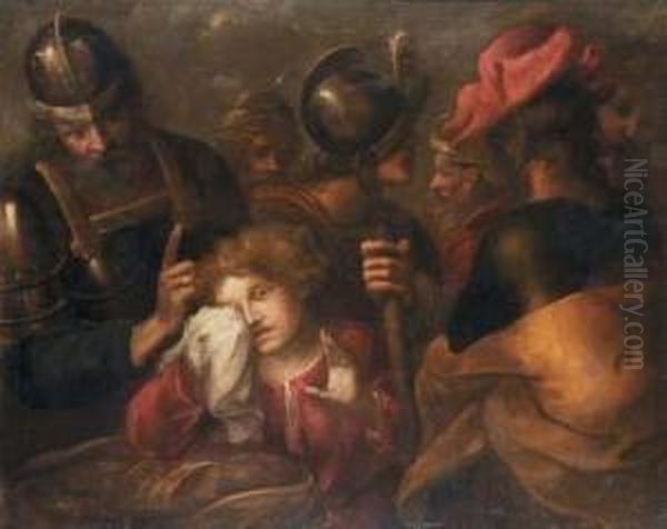 Vendita Di Giuseppe Da Parte Dei Fratelli Oil Painting by Bartolomeo Biscaino