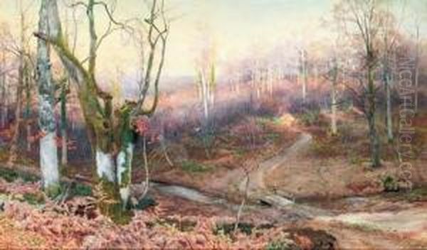 In The Heart Of The Forest Oil Painting by Walter Follen Bishop