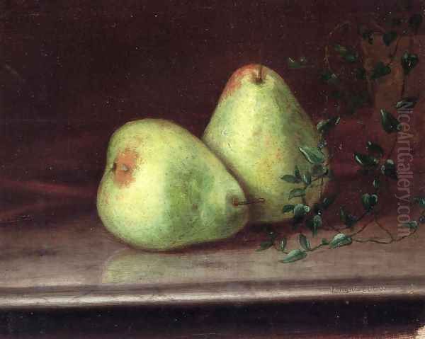 Two Green Pears Oil Painting by Daniel Folger Bigelow