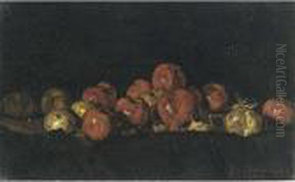 A Still Life With Apples Oil Painting by Suze Robertson