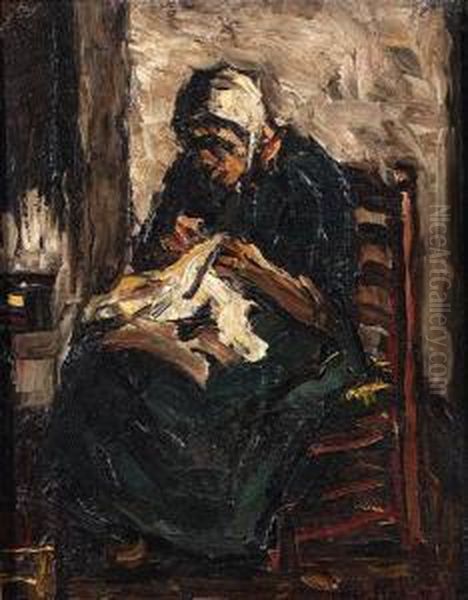 A Peasant Woman Oil Painting by Suze Robertson