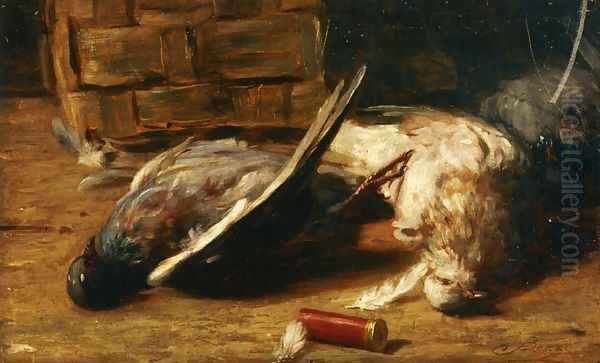 Still Life with Pigeons Oil Painting by Bartolomeo Bezzi