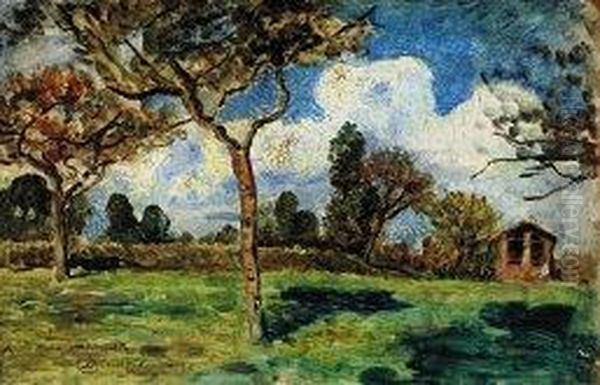 Paesaggio Di Campagna Oil Painting by Leonardo Bistolfi