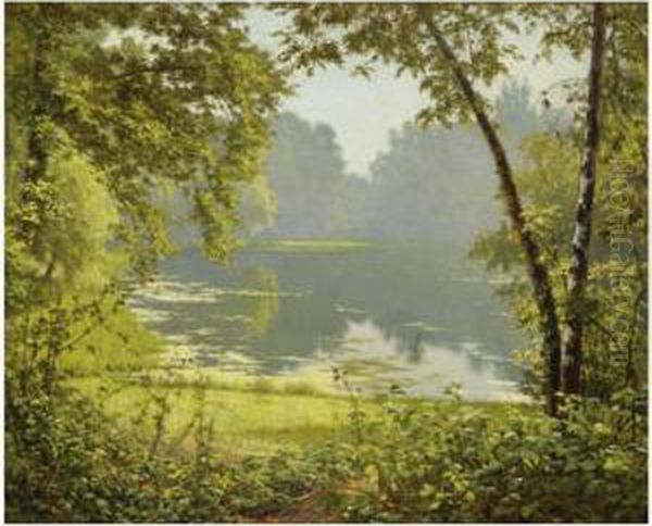 Tranquility Oil Painting by Henri Biva