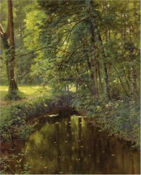 La Riviere Oil Painting by Henri Biva