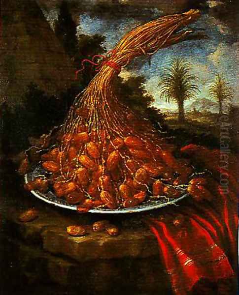 A Bunch of Dates Oil Painting by Bartolommeo Bimbi