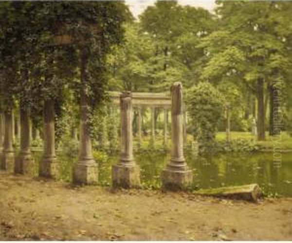 Le Parc Monceau Oil Painting by Henri Biva