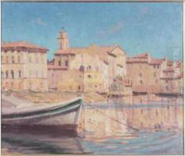 Les Martigues Oil Painting by Fernand Bivel