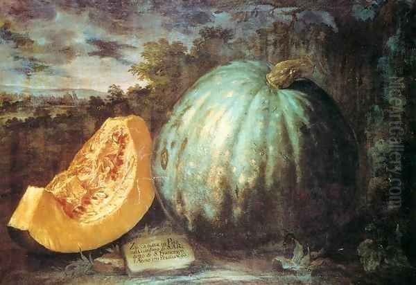 The Pumpkin Oil Painting by Bartolommeo Bimbi