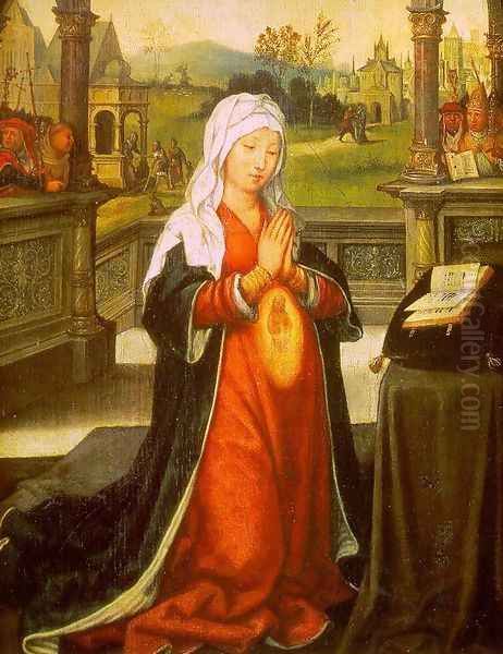 St. Anne Conceiving the Virgin Mary Oil Painting by Jean Bellegambe the Elder