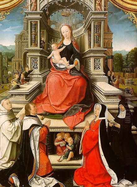 The Le Cellier Triptych 1508-09 Oil Painting by Jean Bellegambe the Elder