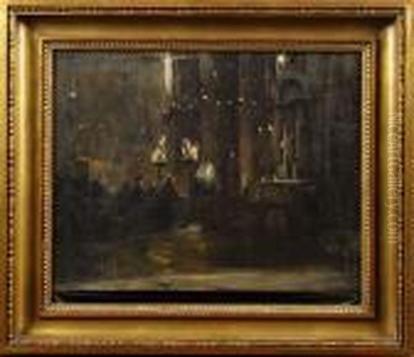 Vesper I Sanmarco Oil Painting by Gustav Oscar Bjorck