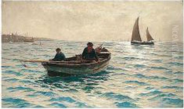 Fishing Lessons Oil Painting by Andrew Black