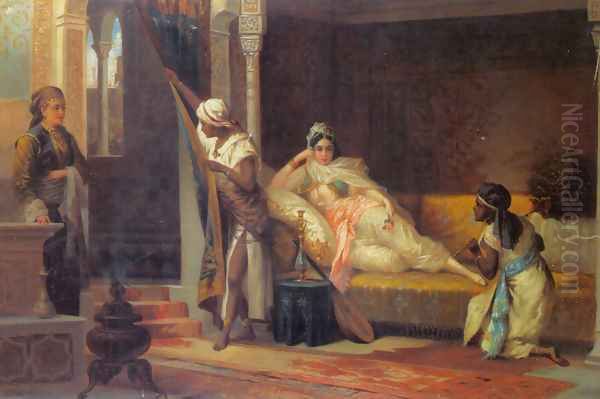 The Harem Favourite Oil Painting by M Belloni