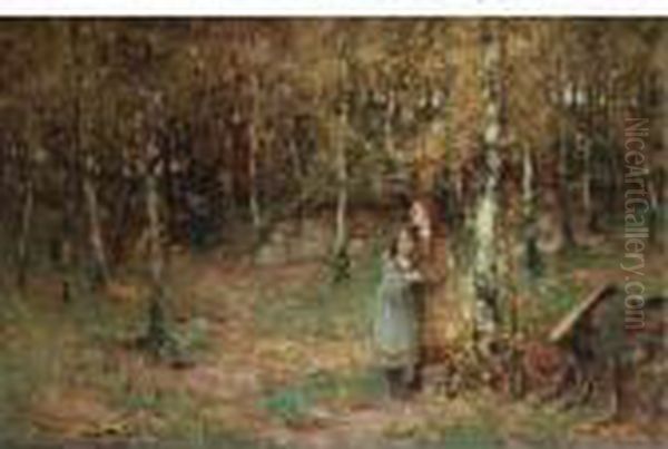 Through The Wood Oil Painting by Thomas Bromley Blacklock