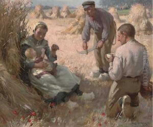 A Captive Audience Oil Painting by William Kay Blacklock