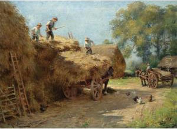 Harvesters Oil Painting by William Kay Blacklock