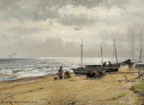 Southwold Beach Oil Painting by William Kay Blacklock