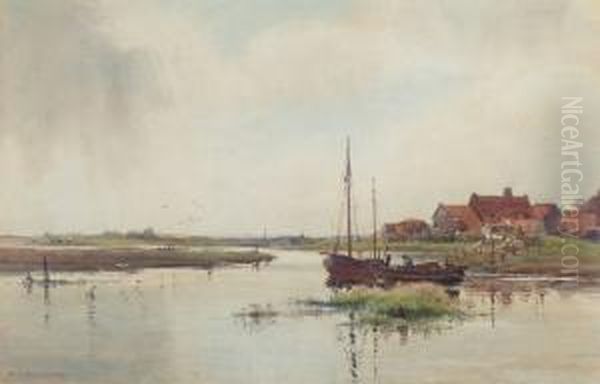 River Blyth Oil Painting by William Kay Blacklock