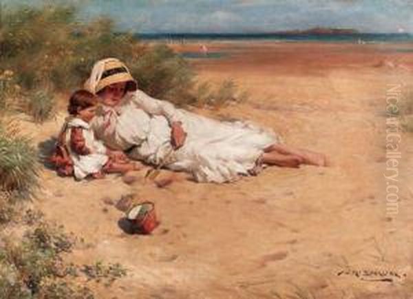 A Seaside Holiday Oil Painting by William Kay Blacklock