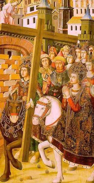 St. Helena & Heraclius taking the Holy Cross to Jerusalem Oil Painting by Martin Bernat