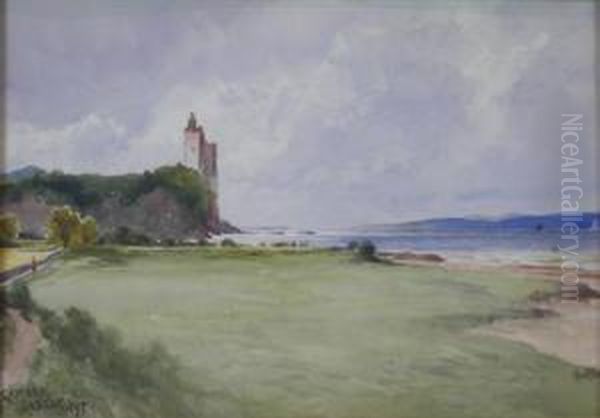 Greenan Castle, Ayr Oil Painting by John Blair