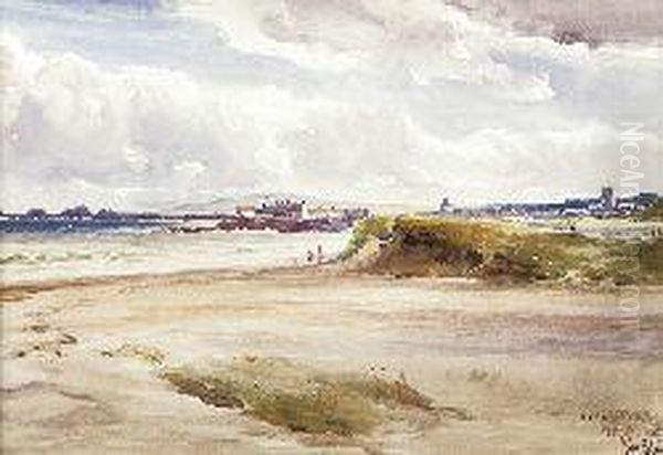 North Berwick From The West Oil Painting by John Blair