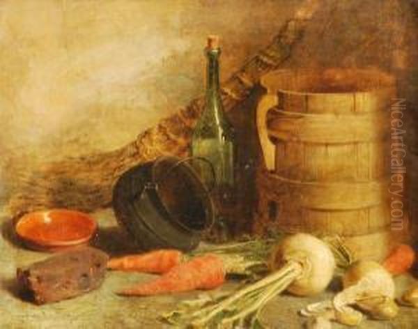 A Larder Still Life Oil Painting by Benjamin Blake