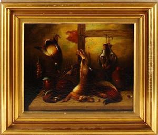 Still Life Of Game Oil Painting by Benjamin Blake