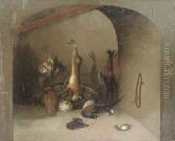 The Gamekeeper's Larder Oil Painting by Benjamin Blake