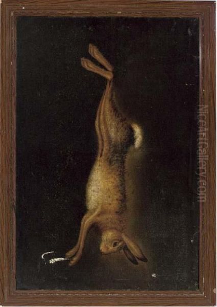 A Hanging Hare Oil Painting by Benjamin Blake