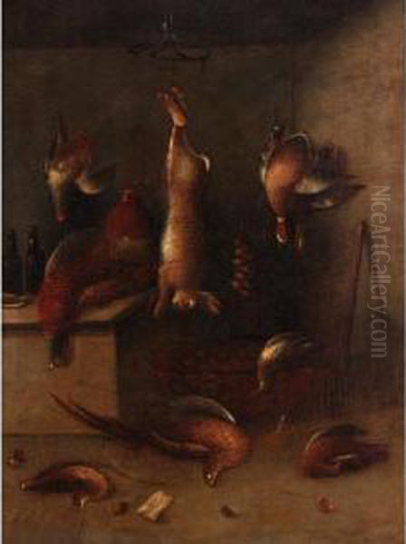 Still Life Of Dead Game Oil Painting by Benjamin Blake