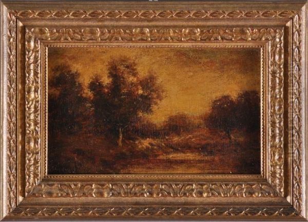 Autumn Forest Scene Oil Painting by Ralph Albert Blakelock