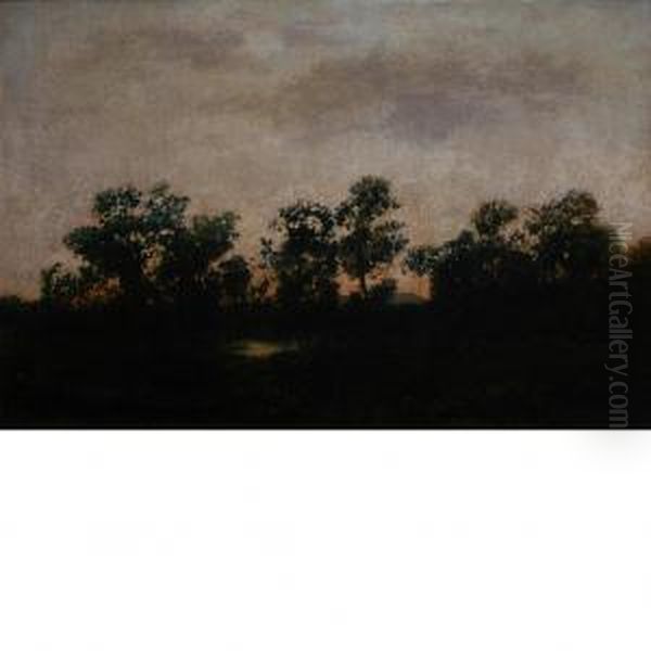 Landscape At Dusk Oil Painting by Ralph Albert Blakelock