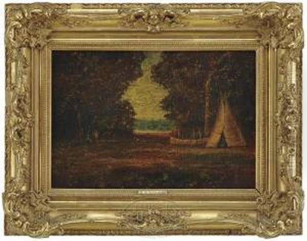 Indian Encampment Oil Painting by Ralph Albert Blakelock