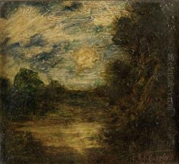 Clair De Lune Oil Painting by Ralph Albert Blakelock