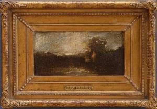 Landscape With Figures Oil Painting by Ralph Albert Blakelock