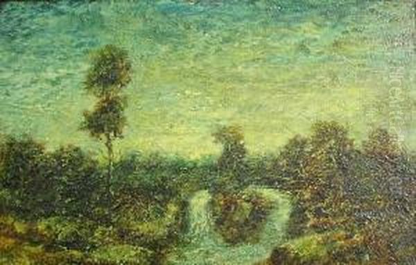 Evening Oil Painting by Ralph Albert Blakelock