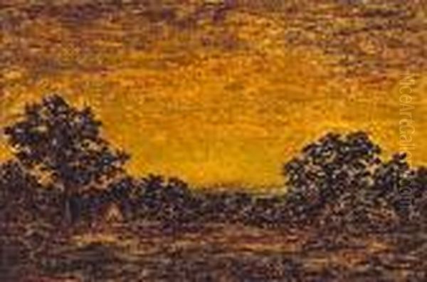 Indian Encampment Oil Painting by Ralph Albert Blakelock