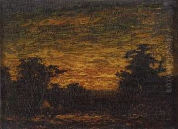 Sunsetlandscape Oil Painting by Ralph Albert Blakelock