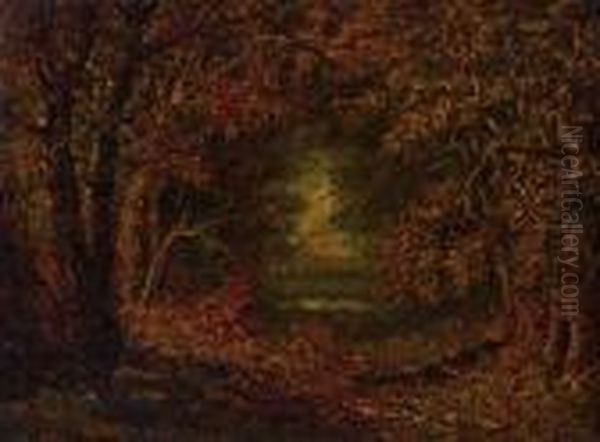 Autumn Landscape Oil Painting by Ralph Albert Blakelock