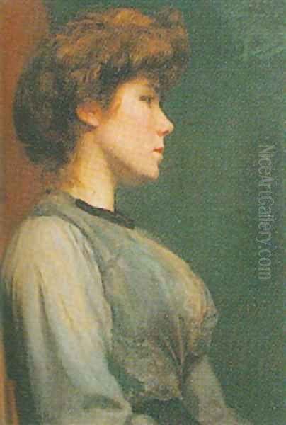 Portrait of a seated lady 1899 Oil Painting by Ernest Board