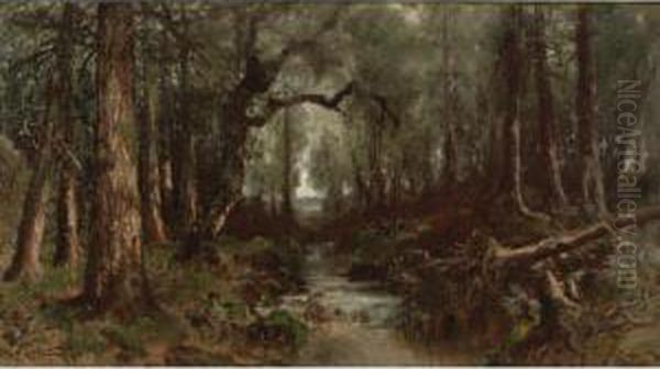 California Red Woods Oil Painting by Ralph Albert Blakelock