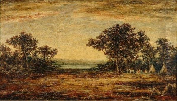 Indian Encampment Oil Painting by Ralph Albert Blakelock