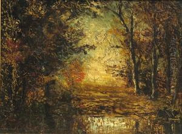 Twilight Glow Oil Painting by Ralph Albert Blakelock