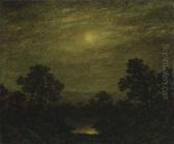 Moonlight Oil Painting by Ralph Albert Blakelock