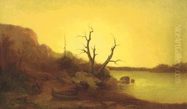 Indian Encampment Oil Painting by Ralph Albert Blakelock